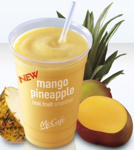 McCafé Mango Pineapple Real Fruit Smoothie Twitter Party en Español!
