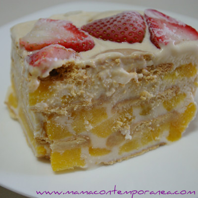 Receta: Torta Fría de Melocotón