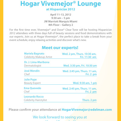 Hogar Vivemejor® Lounge en Hispanicize 2012. #Hogarvivemejor
