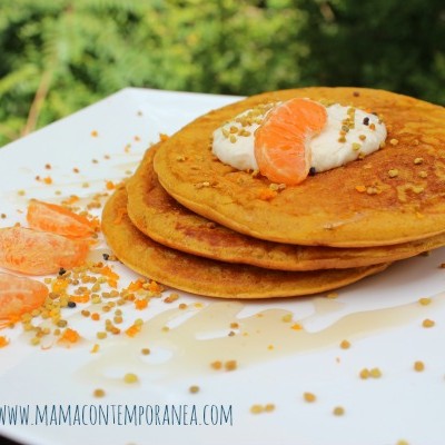 Receta: Panquecas de Zanahoria, Miel y Mandarina
