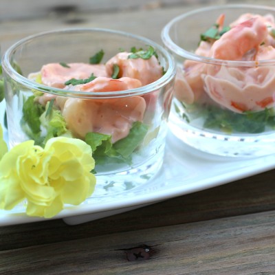 Cóctel de Camarones con Salsa Rosada