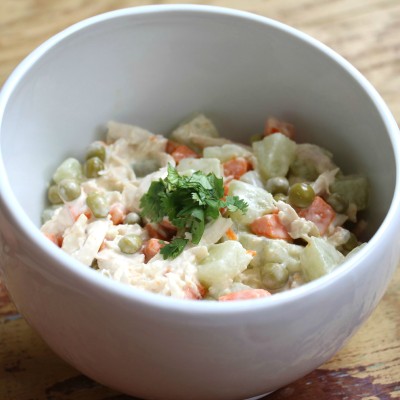 Ensalada de Gallina Fit y Baja en Calorías