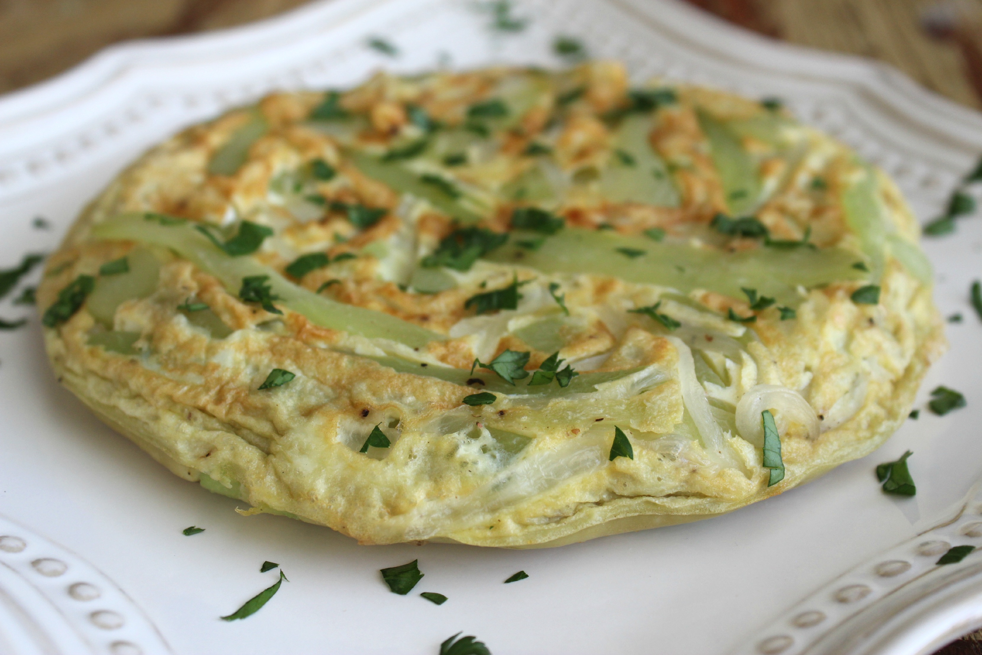 Tortilla Española Fit con Chayota