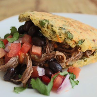 Arepas Fit de Zanahoria, Espinaca, Cebollín y Cilantro