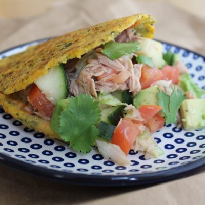 Arepa Saludable de Zanahoria, Brócoli y Cilantro